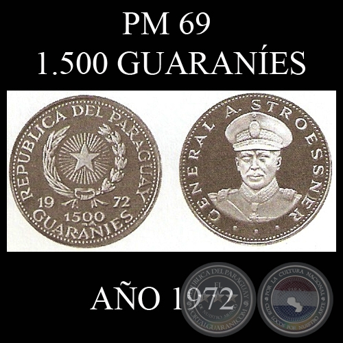 PM 69 – 1.500 GUARANÍES – AÑO 1972