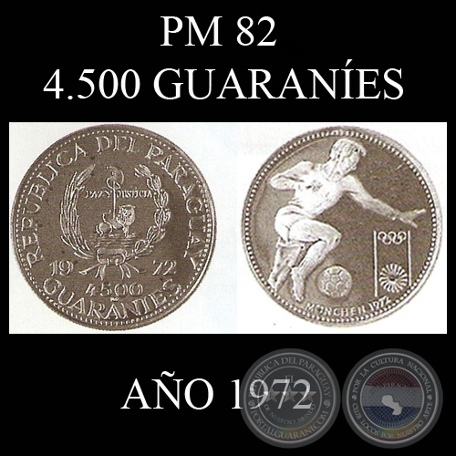 PM 82 – 4.500 GUARANÍES – AÑO 1972