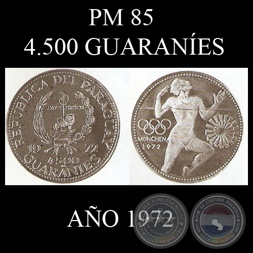 PM 85 – 4.500 GUARANÍES – AÑO 1972