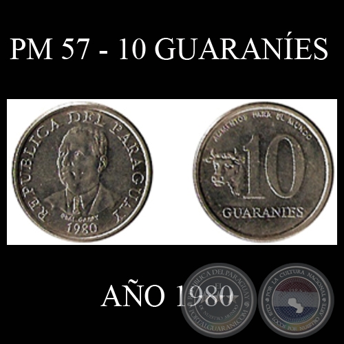 PM 57 - 10 GUARANES  AO 1980