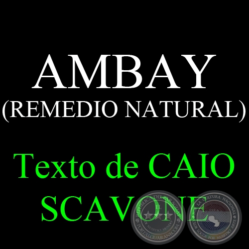 AMBAY (REMEDIO NATURAL) - Texto de CAIO SCAVONE