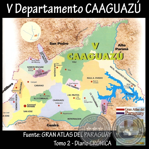 V DEPARTAMENTO DE CAAGUAZÚ (ATLAS DEL DIARIO CRÓNICA)