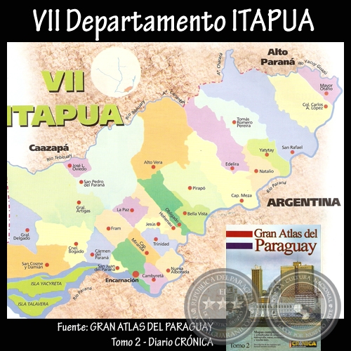 VII DEPARTAMENTO DE ITAPUA (ATLAS DIARIO CRÓNICA)