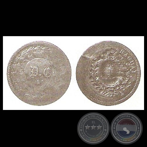 MO 2 – 2 CENTÉSIMOS – 1870 (Moneda resellada: PM 5 – 2 CENTÉSIMOS – 1870)