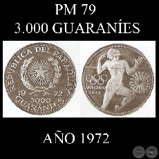PM 79 – 3.000 GUARANÍES – AÑO 1972