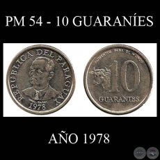 PM 54 - 10 GUARANÍES – AÑO 1978