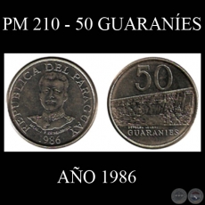 PM 210 - 50 GUARANÍES – AÑO 1986