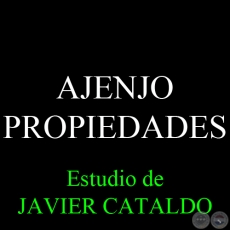 AJENJO - PROPIEDADES - Estudio de JAVIER CATALDO