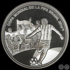 1 GUARAN - 2013 - COPA MUNDIAL DE LA FIFA BRASIL 2014 - MONEDA DE PLATA