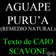 AGUAPE PURU’A (REMEDIO NATURAL) - Texto de CAIO SCAVONE