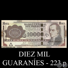 DIEZ MIL GUARANES - 223.p - FIRMAS: JORGE VILLALBA - JORGE CORVALN