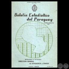 BOLETÍN ESTADÍSTICO DEL PARAGUAY - PRIMER SEMESTRE 1969