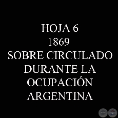 1869 - SOBRE CIRCULADO DESDE HUMAITA A BS AIRES - DURANTE LA OCUPACIN ARGENTIN 