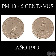 PM 13 - 5 CENTAVOS - 1903