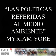 LAS POLÍTICAS REFERIDAS AL MEDIO AMBIENTE - MYRIAM YORE