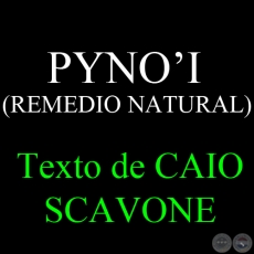 PYNO’I (REMEDIO NATURAL) - Texto de CAIO SCAVONE