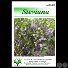 REVISTA STEVIANA - VOLUMEN 4  AO 2012 - FACULTAD DE CIENCIAS EXACTAS Y NATURALES