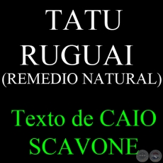 TATU RUGUAI (REMEDIO NATURAL) - Texto de CAIO SCAVONE