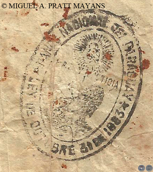 1883 - BILLETES RESELLADOS DE 1882 - DECRETO LEY DEL 31 DE OCTUBRE DE 1883