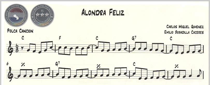 ALONDRA FELIZ (PARTITURA) - POLCA DE CARLOS MIGUEL JIMÉNEZ