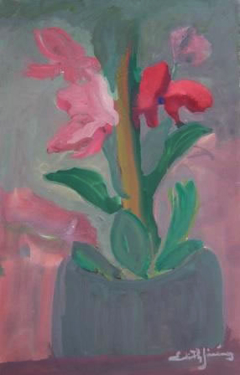 FLORES - ÓLEO DE EDITH JIMÉNEZ