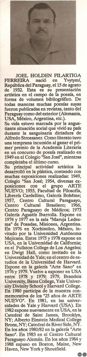 CANTO AGÓNICO, 1984 - POEMARIO DE JOEL FILÁRTIGA