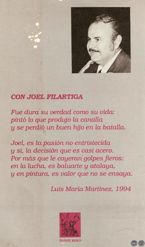 CANTO AGÓNICO, 1984 - POEMARIO DE JOEL FILÁRTIGA