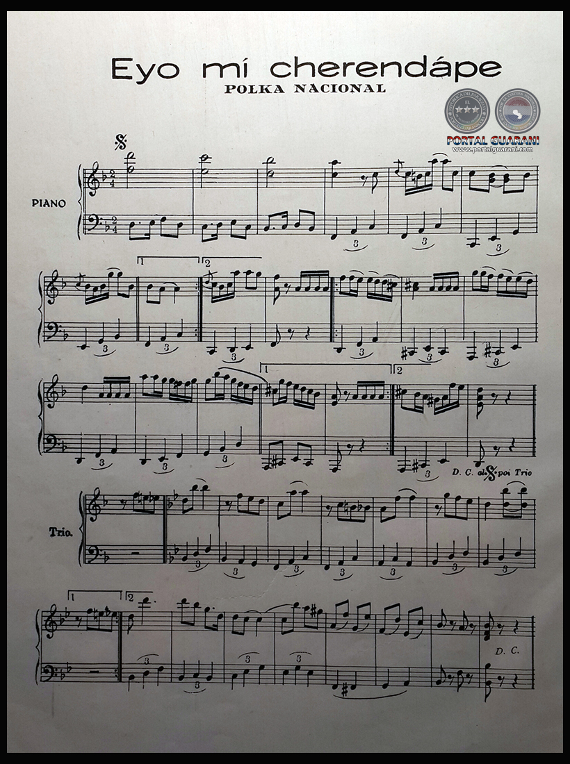 EYO MÍ CHERENDÁPE - PARTITURA PARA PIANO