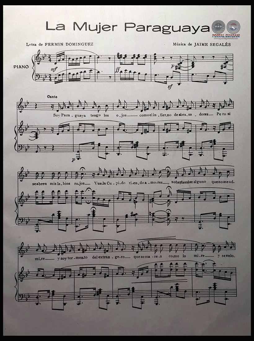 LA MUJER PARAGUAYA - PARTITURA PARA PIANO