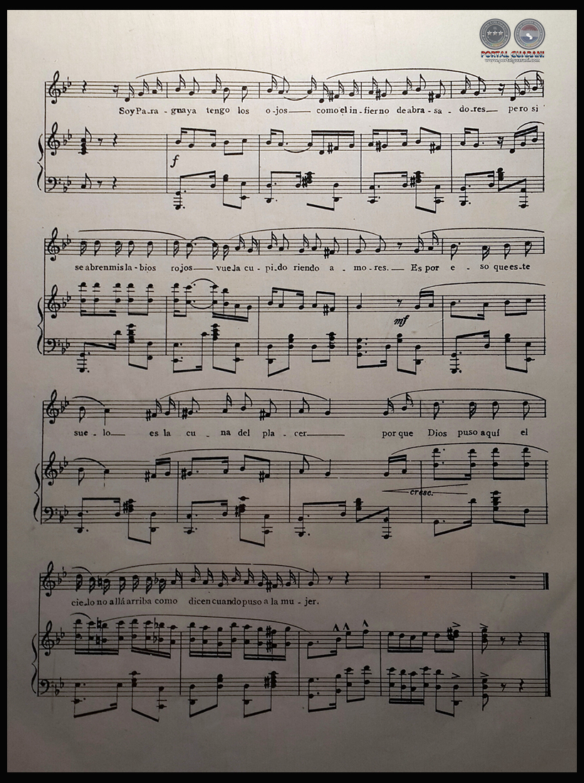 LA MUJER PARAGUAYA - PARTITURA PARA PIANO