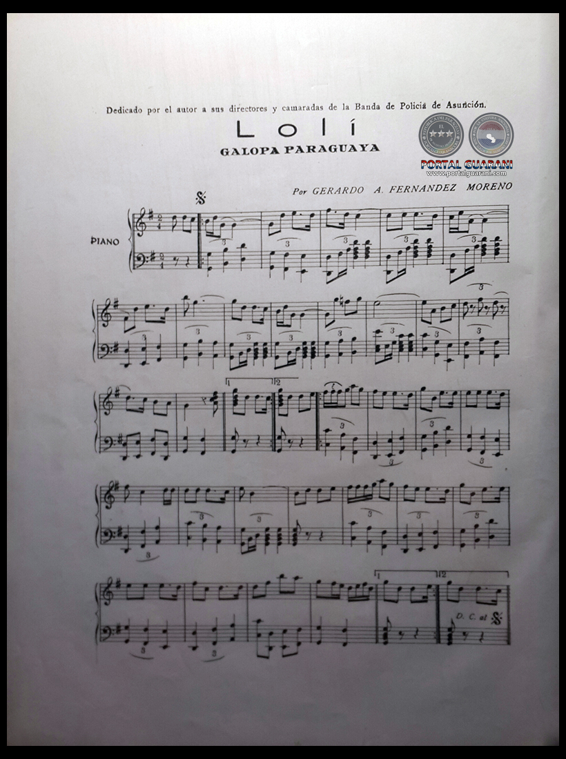 LOLÍ - GALOPA PARAGUAYA - PARTITURA PARA PIANO