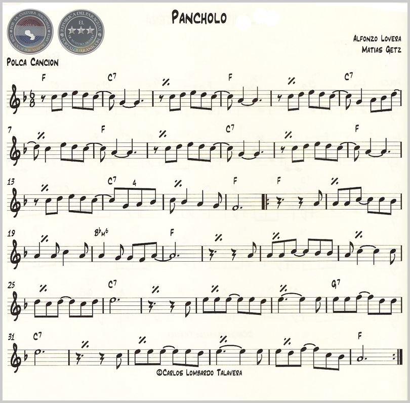 PANCHOLO (PARTITURA) - ALFONSO LOVERA