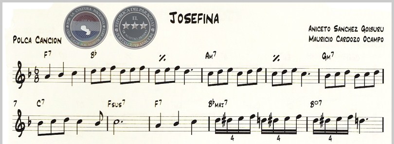 JOSEFINA (PARTITURA) - POLCA CANCIÓN DE ANICETO SÁNCHEZ GOIBURÚ