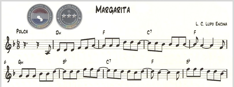 MARGARITA (PARTITURA) - LUIS CARLOS LUPO ENCINA