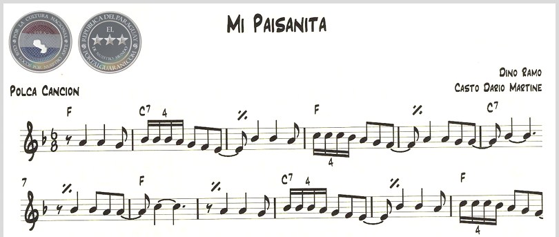 MI PAISANITA (PARTITURA) - CASTO DARÍO MARTÍNEZ
