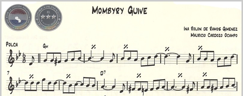 MOMBYRY GUIVE (PARTITURA) - POLCA DE MAURICIO CARDOZO OCAMPO