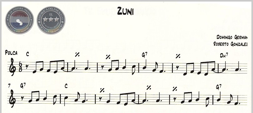 ZUNI (PARTITURA) - POLCA DE DOMINGO GERMÁN