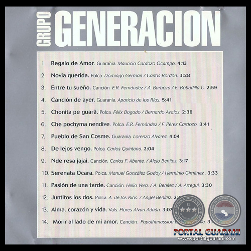 REGALO DE AMOR - GRUPO GENERACIÓN - AÑO 1999