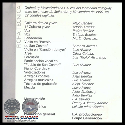 REGALO DE AMOR - GRUPO GENERACIÓN - AÑO 1999