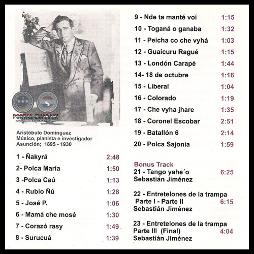 AIRES TRADICIONALES PARAGUAYOS - SEBASTIÁN JIMÉNEZ - AÑO 2006